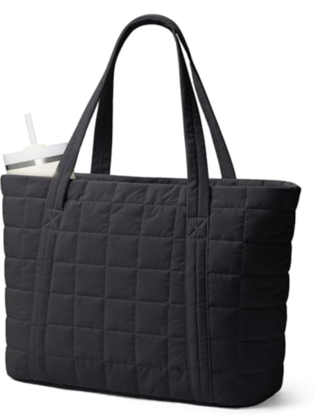Puffer Tote Bag Women Lightweight Nylon Work Laptop Travel Gym Beach Nurse